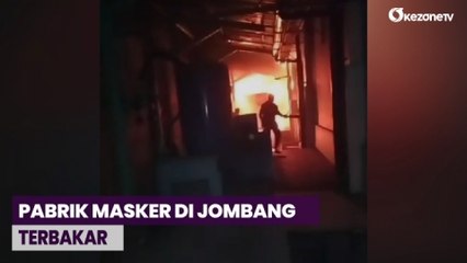 Gudang Pabrik Masker di Jombang Ludes Terbakar