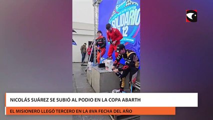 Nicolás Suárez se subió al podio en la Copa Abarth