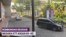 Momen Rombongan Delegasi Negara KTT ASEAN ke-43 Tiba di Gedung ASEAN Secretariat