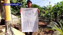 Keren! Lukisan Wajah 7 Presiden dengan Sususan Nama Desa di Indonesia