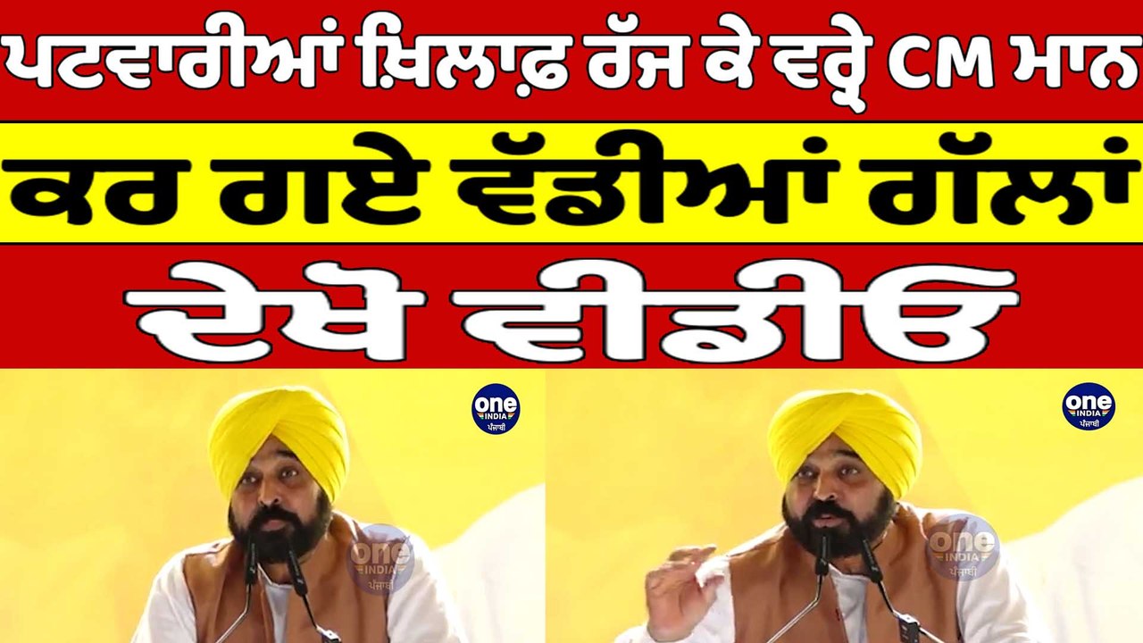 ਪਟਵਾਰੀਆਂ ਖ਼ਿਲਾਫ਼ ਰੱਜ ਕੇ ਵਰ੍ਰੇ CM Bhagwant Mann, ਕ...