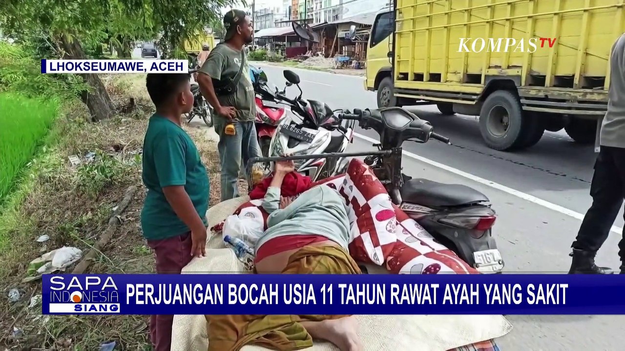 Kisah Rahmat, Seorang Bocah 11 Tahun di Kota Aceh Berjuang Rawat Ayahnya yang Sakit