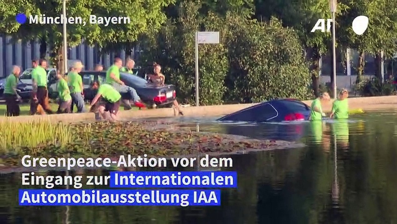 Greenpeace protestiert in München vor Beginn der IAA