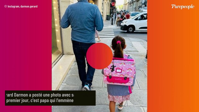 PHOTO Gérard Darmon avec sa fille, 6 ans, adorablement prête pour la rentrée