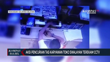 Descargar video: Aksi Pencurian Tas Karyawan Toko Swalayan Terekam CCTV