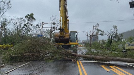 Taïwan: dégâts matériels après le passage du typhon Haikui