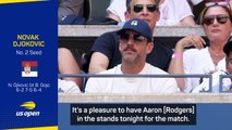 A 'pleasure' and an 'honour' to have Aaron Rodgers watching on - Djokovic