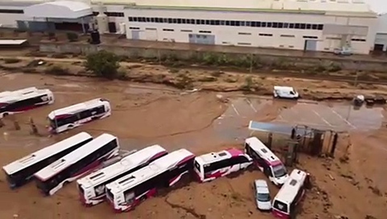 La base de Unauto destrozada por la Dana