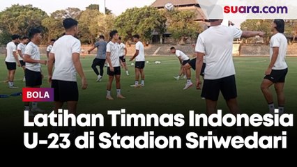 Latihan Perdana Timnas Indonesia U-23 di Stadion Sriwedari