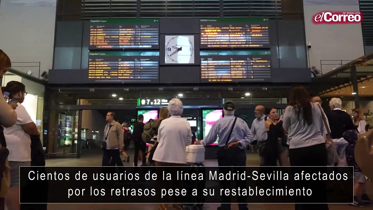 Cientos de usuarios de la línea Madrid-Sevilla afectados por los retrasos
