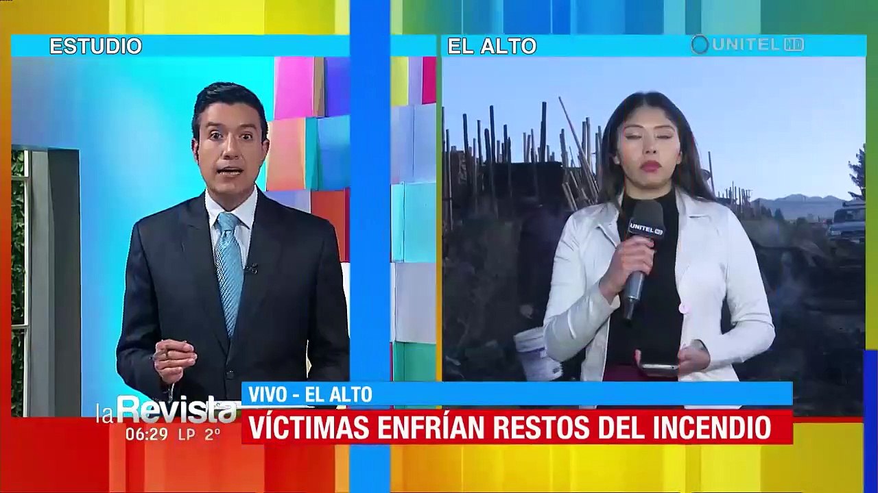 Los afectados del incendio de los negocios de madera de El Alto piden ayuda y aún apagan los focos de calor