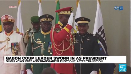 Gabon's new leader vows 'transparent elections' after transition