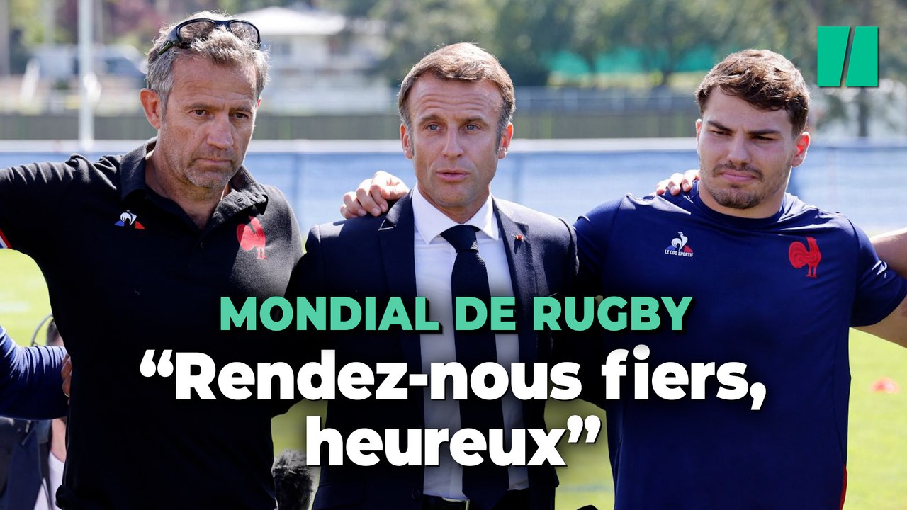 Coupe du monde de rugby : Emmanuel Macron a rendu visite au XV de France avant le choc face aux All Blacks