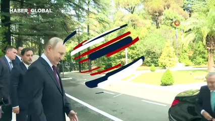 Rusya lideri Putin, Cumhurbaşkanı Erdoğan'ı kapıda böyle karşıladı