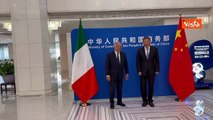 Tajani incontra il ministro del Commercio cinese a Pechino, le immagini