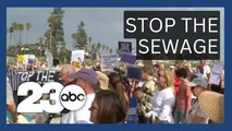 Protesters gather at Coronado Beach for 'Stop The Sewage' rally