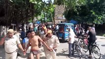 नशे में युवक का हाई वोल्टेज ड्रामा, पुलिसकर्मी करते रहे विनती