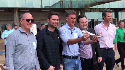 Aeroporto de Cascavel recebe Boeing 737 Max 8, com capacidade para 186 passageiros