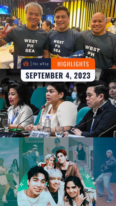 Rappler's highlights: 'West PH Sea' shirts, OVP budget, SB19's GENTO | The wRap | September 4, 2023