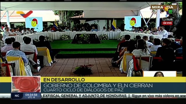 Gobierno de Colombia y ELN culminan IV ciclo de diálogos para la paz