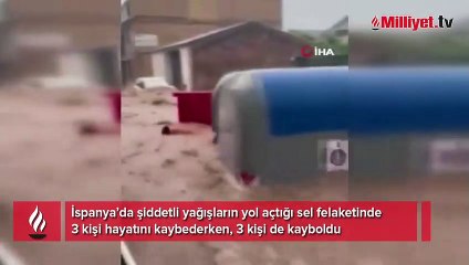 İspanya sel felaketini yaşıyor! 3 ölü, 3 kayıp