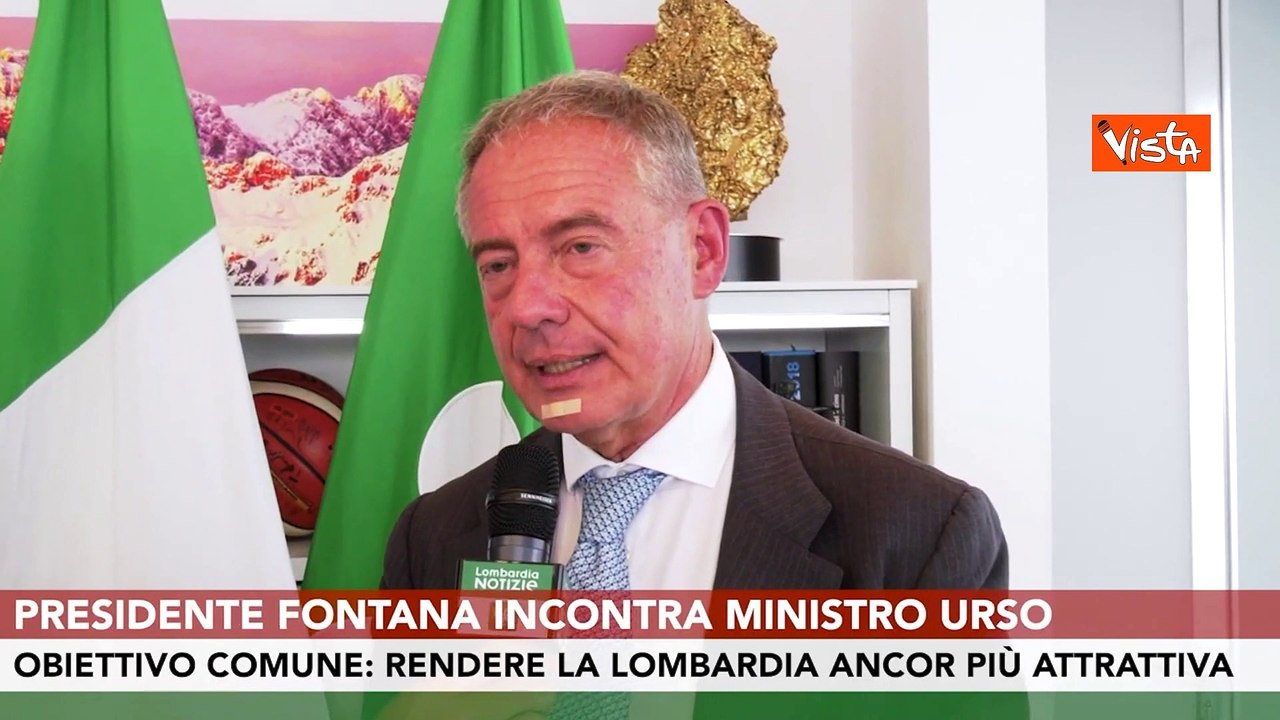 Urso incontra il presidente della Lombardia Fontana: Presentare regione ancora di pi? al mondo