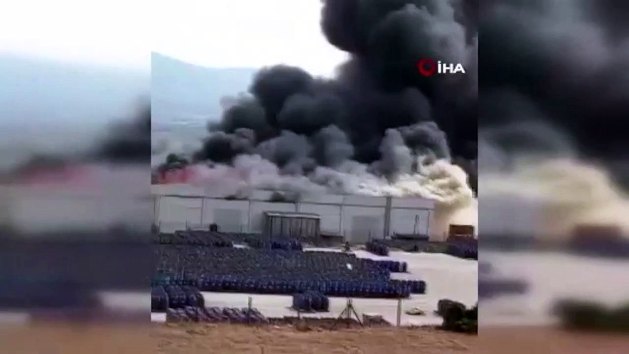 Palet fabrikasındaki yangın kontrol altına alındı