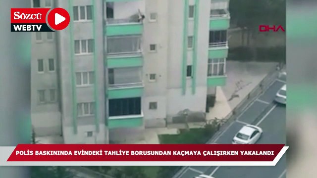 Polis baskınında evindeki tahliye borusundan kaçmaya çalışırken yakalandı