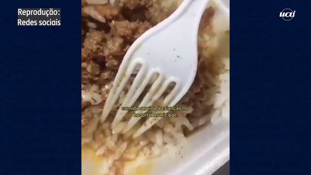 Familiares encontram larvas em comida na ala infantil do Hospital de Contagem