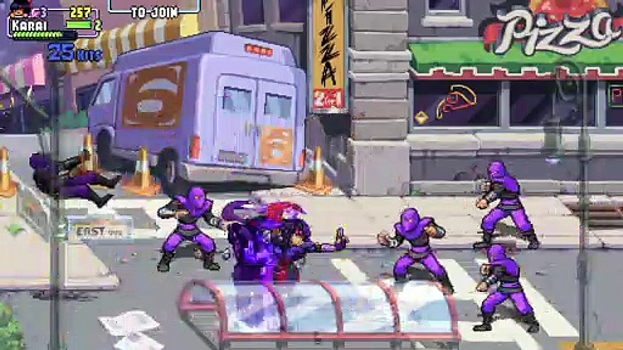 TMNT: Shredder's Revenge - Gnarly Difficulty - Stage 02 - Karai - Solo - Story Mode
