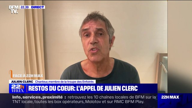 Restos du Cœur: La 7ème économie mondiale ne peut pas tolérer chez elle que l'on ne puisse pas nourrir ses enfants , estime Julien Clerc
