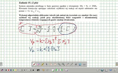 ZADANIE 15 CKE 2012 CZERWIEC SZYBKOŚĆ REAKCJI ZMIANA CIŚNIENIA