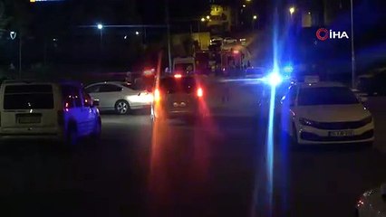 Aniden hareket eden minibüs alev topuna döndü