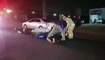Motociclista fica ferido ao ser atingido por carro na Rua Jacarezinho