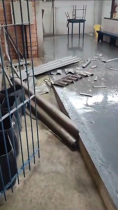 Tempestade derruba árvores e deixa casas destalhadas no Norte de SC