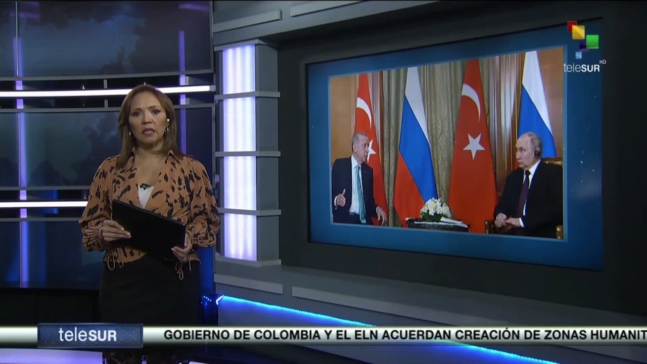 El presidente de Rusia, Vladímir Putin, intercambió con su homólogo de Türkiye, Recep Tayip Erdogan en la ciudad de Sochi.