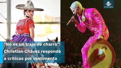 Reina de la Federación de Charrería se va contra Christian Chávez por usar traje de charro rosa