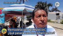 Remodelación del Malecón de Coatzacoalcos; ¿qué pasará con los comerciantes?