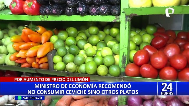 Contreras ofrece como solución a crisis del limón hacer más arroz con marisco o pollo saltado