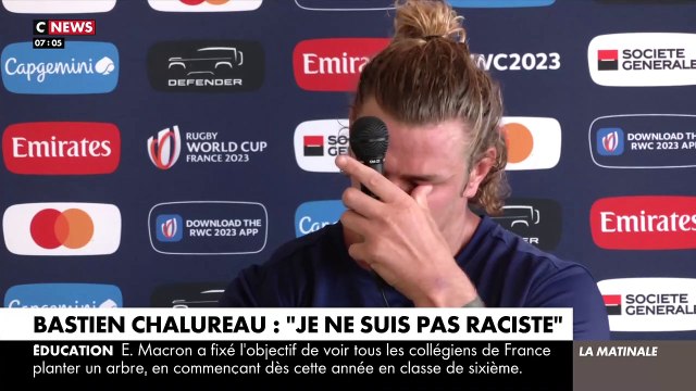 XV de France : Accusé de racisme, le deuxième ligne Bastien Chalureau prend la parole en larmes pour se défendre : Ca me touche moi, mais aussi toute ma famille