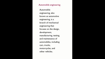 Automobile Engineering