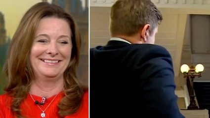 Education secretary Gillian Keegan laughs as she awkwardly re-watches clip of sweary outburst