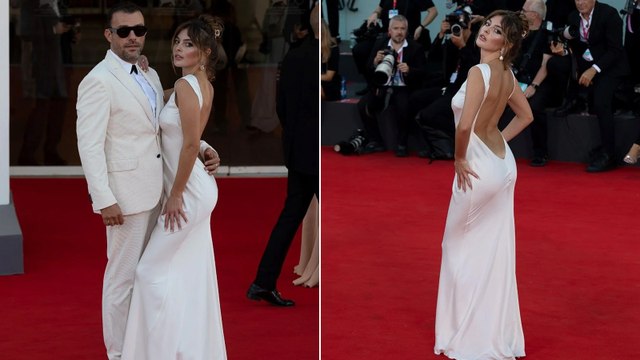 Venedik Film Festivali’ne katılan Melis Sezen’in kıyafeti ve poz verdiği anlar gündem oldu