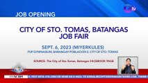 Job fair para sa mga local at overseas companies, isasagawa sa Sto. Tomas, Batangas | BK