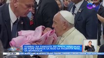 Kambal na sanggol na Pinoy, hinalikan ni Pope Francis sa noo sa pagbisita niya sa Mongolia | BK