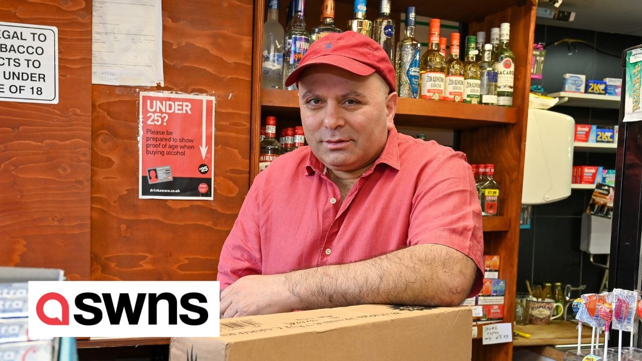 Hero shopkeeper fights off knife-wielding robber - with cardboard box