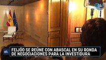 Feijóo se reúne con Abascal en su ronda de negociaciones para la investidura