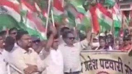 रतलाम: पटवारियों की हड़ताल लगातार जारी तिरंगा रैली निकालकर किया विरोध