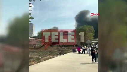 Ataşehir'de iş yerinde yangın! Çevredeki binalara sıçradı