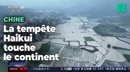 Les inondations impressionnantes en Chine touchée par la tempête Haikui